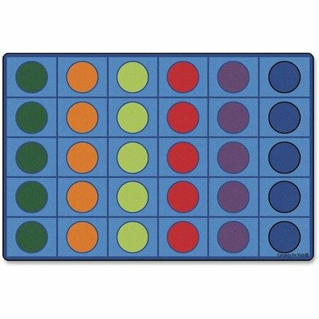 CARPETS FOR KIDS Seating Rug, Circles, 6ft x9ft , Rectangle, Multi CPT4216